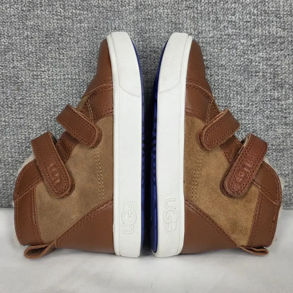 UGG® BABY & KIDS RENNON FAUX‑FUR II SNEAKERS – CHESTNUT – TODDLER SIZE 9